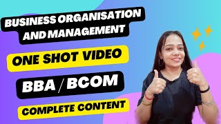 Business Organisation \u0026 Management | One Shot Video | Complete Content 💯| #bbabcom