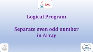 20 - Separate even odd elements in Array