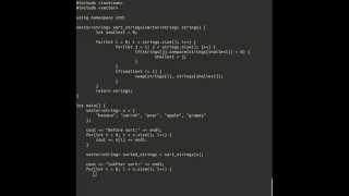 Sorting Strings: Selection Sort