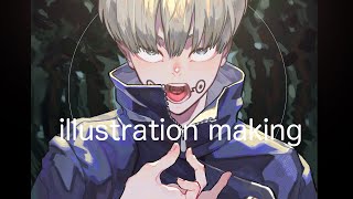 しゃけ-illustration making-イラストメイキング