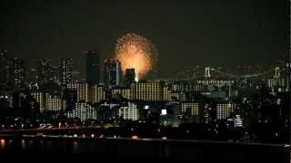 「東京ミュージック花火 2012」を江戸川区のタワーマンションから見る