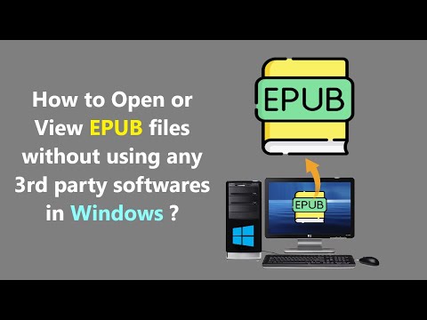 How to Open or View EPUB files without using any 3rd party softwares in Windows ?