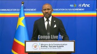 🔴DIRECT IMPORTANTE COMMUNICATION DU GOUVERNEMENT - BRIEFING DE PRESSE LA SITUATION ACTUELLE A GOMA