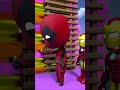 GTA V New Ladder run: RED Spidey and BLACK Spidey Vs Deadpool and Ironman #gta