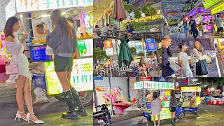 夜拍東莞4K街景，被無數美女包圍是一種什麼感受？今晚路人視角帶你體驗！！，4k walk china，Street walk，Dongguan, city