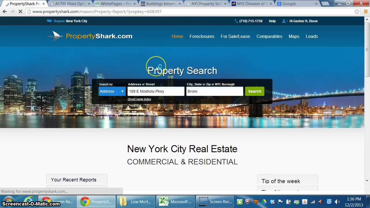 How To Use Propertyshark Com Youtube