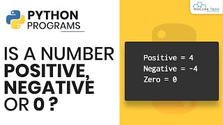Is a Number Positive Negative or Zero? | Python Programs (Hindi).
