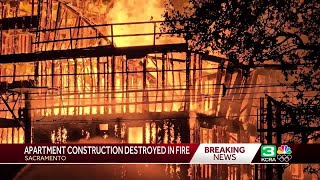 Fire destroys Sacramento apartment building under construction