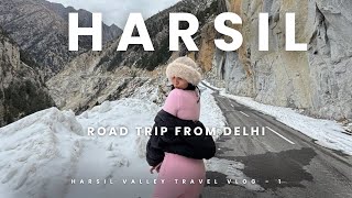 HARSIL VALLEY 🏔️| Vlog-1 | -8 degree temperature| Road trip from Delhi to Harsil valley