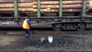 Роспуск вагонов с немеханизированной горки. The Russian Railways. Hill of for sorting wagons.