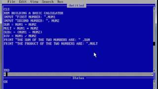 QBASIC Programming Tutorial – 10 – Building a Basic Calculator