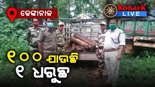 କାଠ ସହ ଗାଡି ଜବତ କଲା ବନବିଭାଗ, ଢେଙ୍କାନାଳ || DHENKANAL NEWS