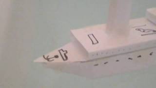 Sinking of paper boat Britannic 2