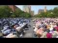 Massive Eid Al-Adha Prayer Gathering at Washington Square Park NYC June 6 2025