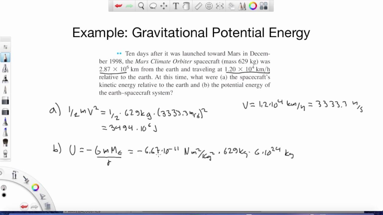 Gravitational Potential Energy Example | Physics - Mechanics ...