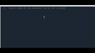 how to remove the last character from list in python #shorts #python