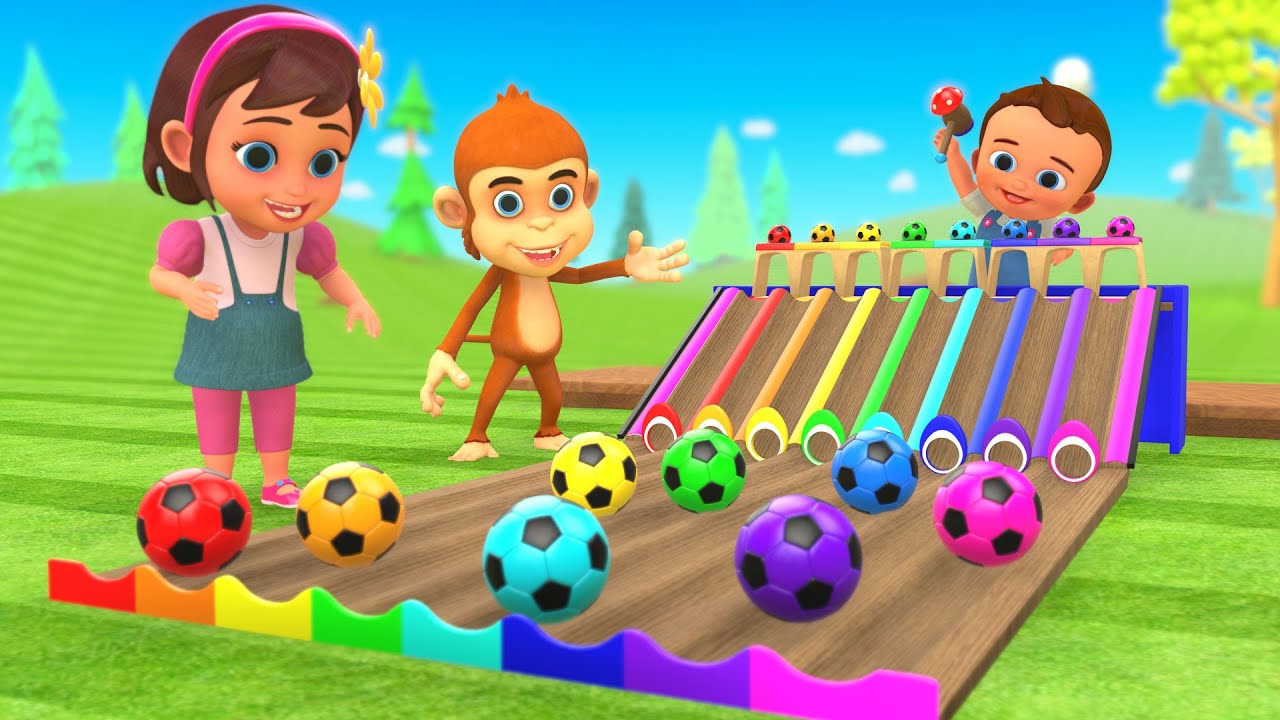 Learning Colors For Children With Little Babies Play Soccer Ball Wooden Learning Colors For Children With Little Babies Play Soccer Ball Wooden