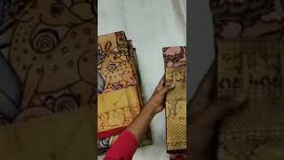 kànchi Pattu kalamkari Sarees with pen kalamkari #fashion #kalamkarisarees #silk #kalamkari