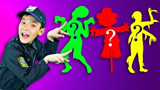 Police Officer Tickling Zombies - Nursery Rhymes & Kids Songs
