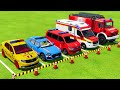 DACIA, AUDI, VOLKSWAGEN POLICE CARS, MERCEDES AMBULANCE, FIRE DEPARTMENT TRANSPORTING ! FS22