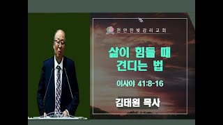 천안한빛교회 김태원 목사 이사야 41:8-16 삶이 힘들 때 견디는 법 (2025.2.2)