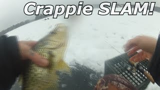 SLAYING Crappie in a SNOWSTORM