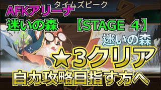 【AFKアリーナ】迷いの森（パズル）　STAGE　4　星3クリア　自力攻略を目指す方へ【AFK ARENA】