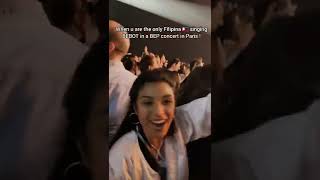 when you're the only Filipina 🇵🇭 singing BEBOT at a Black Eyed Peas concert in Paris !!😱🥳 LOUD&PROUD