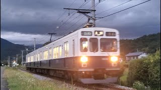 八木沢駅～中丸田2号踏切17:45通過『別所線1000系(1004編成+1104編成)まるまどりーむMimaki号 上田行き』