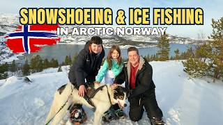 SNOWSHOEING and ICE FISHING in ALTA NORTHERN NORWAY | Norway Travel Vlog Day 6