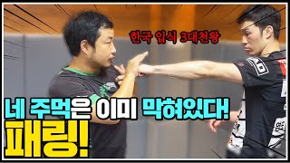 얼굴로 날아오는 공격을 효과적으로 방어하는 방법 (한국 입식 3대천왕 김판수)