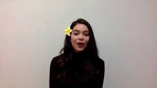 Auli'i (voice of Moana) speaking Hawaiian to announce the Hawaiian dub of Moana