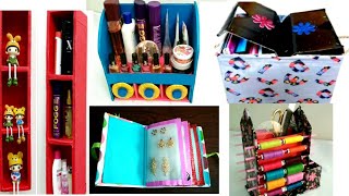 5 cardboard boxes ideas to try / 5 diy organizers using Cardboard / Best out of waste ideas