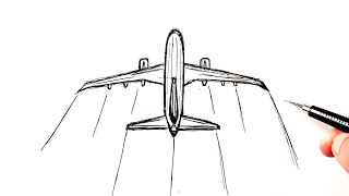 How to draw a Airplane easy