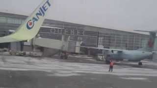 Canjet 737-800 On Board Taxi+Take-off from RWY 06 at YQB,Nice view of Jean Lesage Airport!