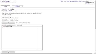 String-1 (nonStart) Java Tutorial || Codingbat.com