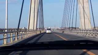 車で銚子大橋を渡る　I cross the bridge by car Choshi