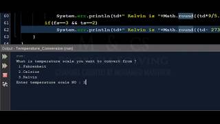 Temperature Conversion Program | Java