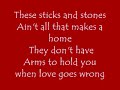 tracy lawrence sticks and stones lyrics