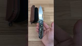 Orca 2.0 Frame Lock Flipper with Kudu Horn Inlay (Serial #37) - M390 by Arno Bernard Sr.