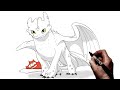 How To Draw Toothless | Step By Step | How To Train Your Dragon