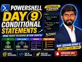 PowerShell Conditional Statements Explained | Day 9 | IF ELSE ELSEIF SWITCH with Real Examples