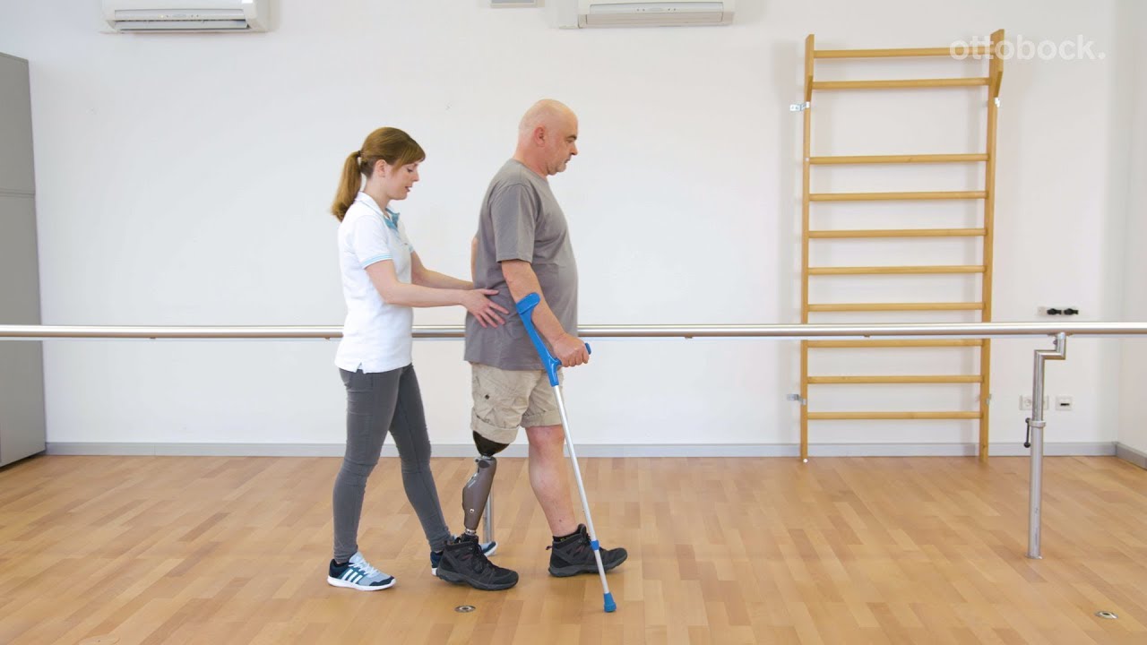 Prosthetic Gait Training From The Parallel Bars To Free Walking - YouTube