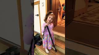 AMAZING CUTE GIRL JILANA PRETENDING HAVING BACK ACHE #short #cute #toddler #cutebaby