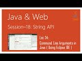 String API in Java | #54 | Command Line Arguments in Java ( Using Eclipse IDE )