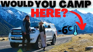 INSANE WINTER FREE CAMPING IN THE SNOW! OFFGRID CARAVAN 4X4 NEW ZEALAND FORD RANGER
