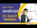 Free JavaScript course | Javascript validation form | validation in javascript by harisystems