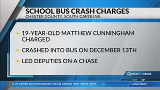 Chester teen faces multiple charges after allegedly crashing into occupied school bus