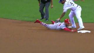 STL@MIL: Pina catches Pham stealing, call confirmed