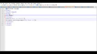 (J2EE ) alert And prompt JavaScript Notepad++